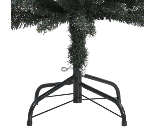 Árbol Navidad artificial estrecho con soporte PVC verde 120 cm