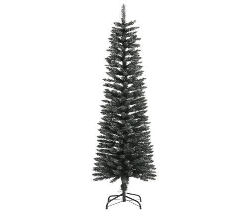 Árbol Navidad artificial estrecho con soporte PVC verde 150 cm