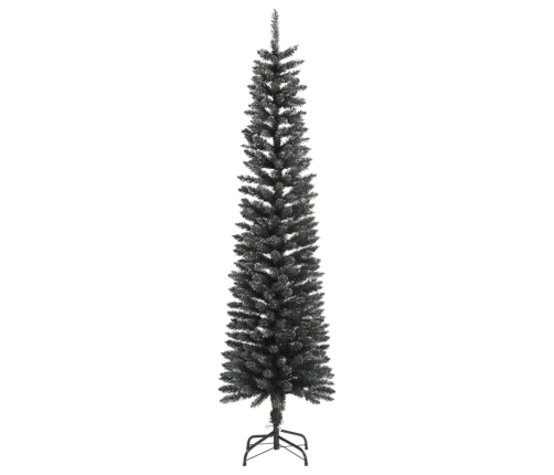 Árbol Navidad artificial estrecho con soporte PVC verde 180 cm