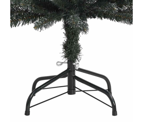 Árbol Navidad artificial estrecho con soporte PVC verde 180 cm