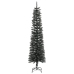 Árbol Navidad artificial estrecho con soporte PVC verde 210 cm