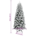 Árbol de Navidad artificial con nieve PVC y PE 120 cm