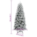 Árbol de Navidad artificial con nieve PVC y PE 150 cm