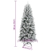 Árbol de Navidad artificial con nieve PVC y PE 180 cm