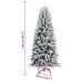 Árbol de Navidad artificial con nieve PVC y PE 240 cm