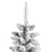 Árbol de Navidad artificial estrecho con nieve PVC y PE 120 cm