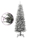 Árbol de Navidad artificial estrecho con nieve PVC y PE 150 cm