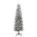 Árbol de Navidad artificial estrecho con nieve PVC y PE 180 cm