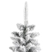 Árbol de Navidad artificial estrecho con nieve PVC y PE 180 cm