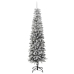 Árbol de Navidad artificial estrecho con nieve PVC y PE 240 cm