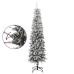 Árbol de Navidad artificial estrecho con nieve PVC y PE 240 cm