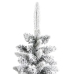 Árbol de Navidad artificial estrecho con nieve PVC y PE 240 cm