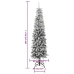 Árbol de Navidad artificial estrecho con nieve PVC y PE 240 cm