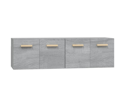 Armarios de pared 2 uds contrachapada gris sonoma 60x36,5x35cm