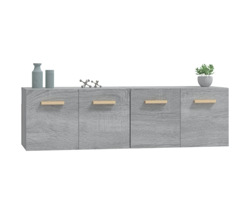 Armarios de pared 2 uds contrachapada gris sonoma 60x36,5x35cm