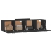 Armarios pared 2 uds madera contrachapada negro 60x36,5x35 cm