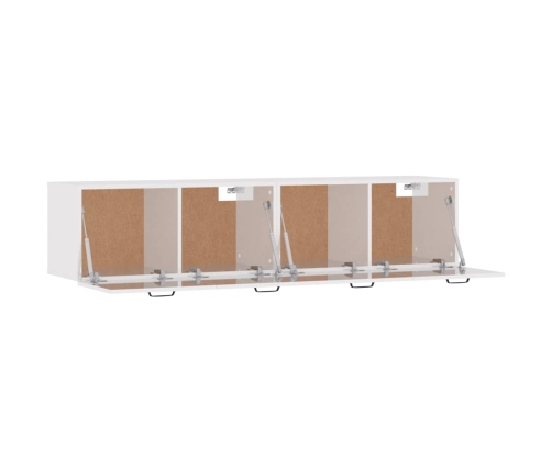 Armarios pared 2 uds contrachapada blanco brillo 60x36,5x35 cm