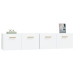 Armarios pared 2 uds contrachapada blanco brillo 80x35x36,5 cm