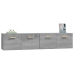 Armarios de pared 2 uds contrachapada gris sonoma 80x35x36,5 cm