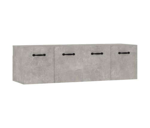 Armarios pared 2 uds contrachapada gris hormigón 80x35x36,5 cm