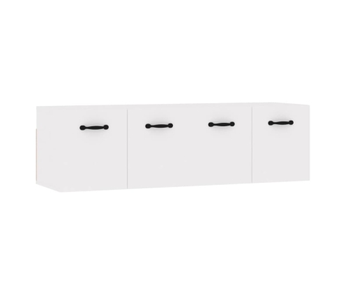 Armarios pared 2 uds contrachapada blanco brillo 80x36,5x35 cm