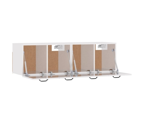 Armarios pared 2 uds contrachapada blanco brillo 80x36,5x35 cm