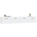 Armarios de pared 2 uds contrachapada blanco 100x36,5x35 cm