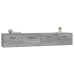 Armarios pared 2 uds contrachapada gris sonoma 100x36,5x35 cm