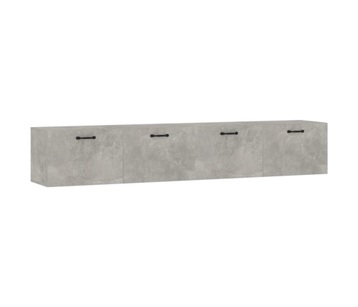 Armarios pared 2 uds contrachapada gris hormigón 100x36,5x35 cm