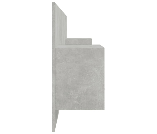 Cabecero de cama con mesitas madera contrachapada gris hormigón
