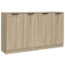 Aparadores 2 uds madera contrachapada roble Sonoma 60x30x70 cm