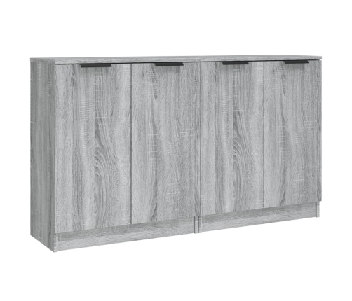 Aparadores 2 uds madera contrachapada gris Sonoma 60x30x70 cm