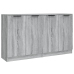 Aparadores 2 uds madera contrachapada gris Sonoma 60x30x70 cm