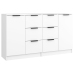 Aparadores 2 uds madera contrachapada blanco 60x30x70 cm