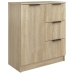 Aparadores 2 uds madera contrachapada roble Sonoma 60x30x70 cm