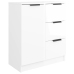 Aparadores 2 uds madera contrachapada blanco brillo 60x30x70 cm