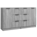 Aparadores 2 uds madera contrachapada gris Sonoma 60x30x70 cm