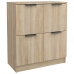 Aparadores 2 uds madera contrachapada roble Sonoma 60x30x70 cm