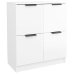 Aparadores 2 uds madera contrachapada blanco brillo 60x30x70 cm