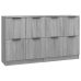 Aparadores 2 uds madera contrachapada gris Sonoma 60x30x70 cm