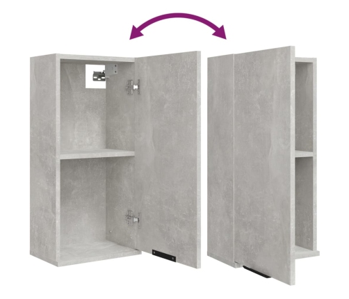 Set muebles de baño 2 piezas madera contrachapada gris hormigón