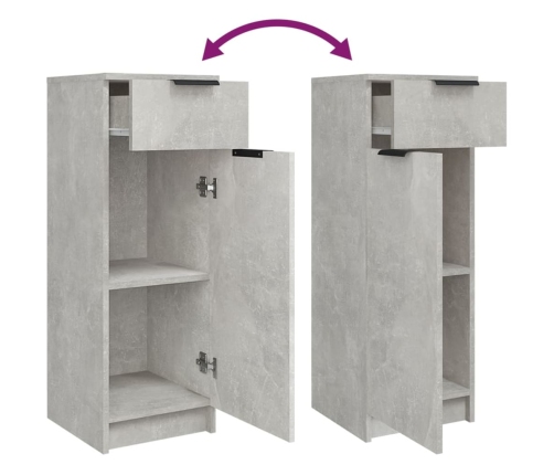 Set muebles de baño 2 piezas madera contrachapada gris hormigón