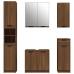 Set de muebles de baño 5 pzas madera contrachapada marrón roble