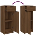 Set de muebles de baño 5 pzas madera contrachapada marrón roble