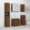 Set de muebles de baño 5 pzas madera contrachapada marrón roble