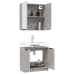 Set muebles de baño 2 piezas madera contrachapada gris hormigón