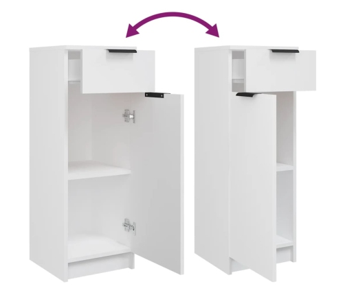 Set de muebles de baño 3 piezas madera contrachapada blanco