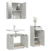 Set de muebles baño 3 pzas madera contrachapada gris hormigón