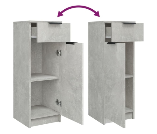 Set de muebles baño 3 pzas madera contrachapada gris hormigón