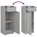 Set de muebles de baño 3 pzas madera contrachapada gris sonoma